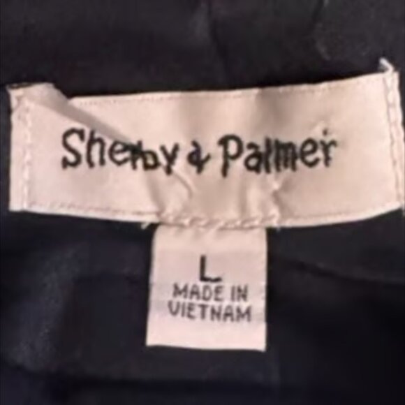 Shelby & Palmer Black White Polka Dot Sleeveless Sheath Dress Retro Waist Tie LG - Picture 5 of 11